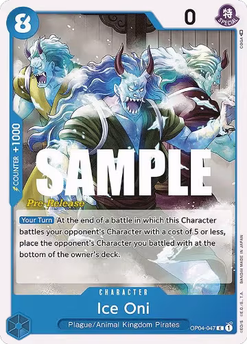Ice Oni (OP04-047), Kingdoms of Intrigue Pre-Release Cards — One Piece card price