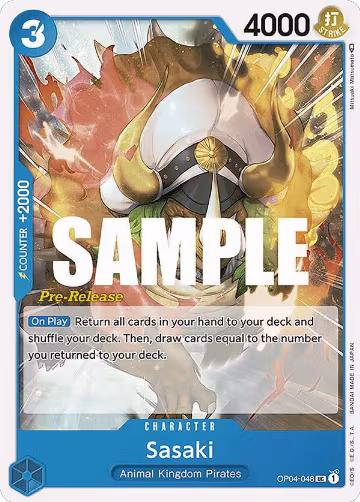 Sasaki (OP04-048), Kingdoms of Intrigue Pre-Release Cards — One Piece card price