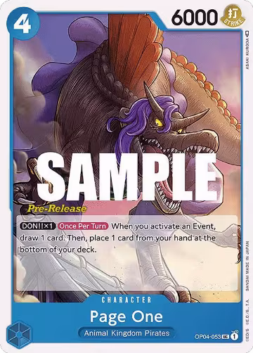 Page One (OP04-053), Kingdoms of Intrigue Pre-Release Cards — One Piece card price