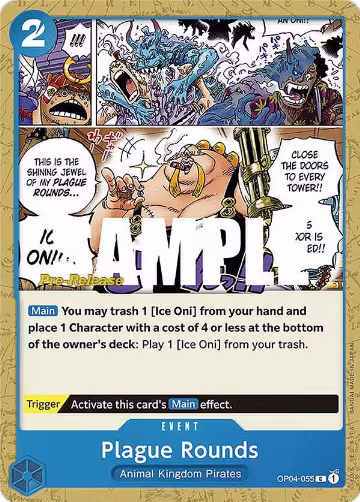 Plague Rounds (OP04-055), Kingdoms of Intrigue Pre-Release Cards — One Piece card price