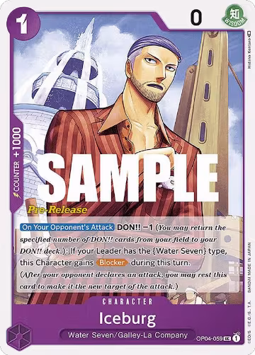 Iceburg (OP04-059), Kingdoms of Intrigue Pre-Release Cards — One Piece card price