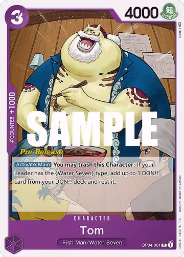 Tom (OP04-061), Kingdoms of Intrigue Pre-Release Cards — One Piece card price