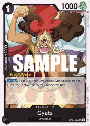Gyats (OP04-080), Kingdoms of Intrigue Pre-Release Cards — One Piece card price