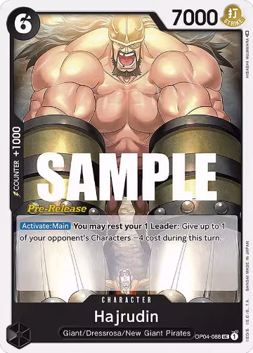 Hajrudin (OP04-088), Kingdoms of Intrigue Pre-Release Cards — One Piece card price