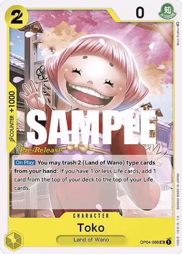 Toko (OP04-098), Kingdoms of Intrigue Pre-Release Cards — One Piece card price