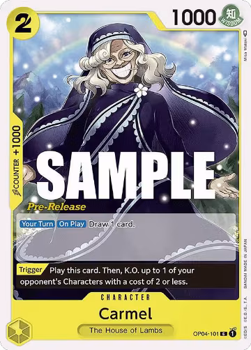 Carmel (OP04-101), Kingdoms of Intrigue Pre-Release Cards — One Piece card price