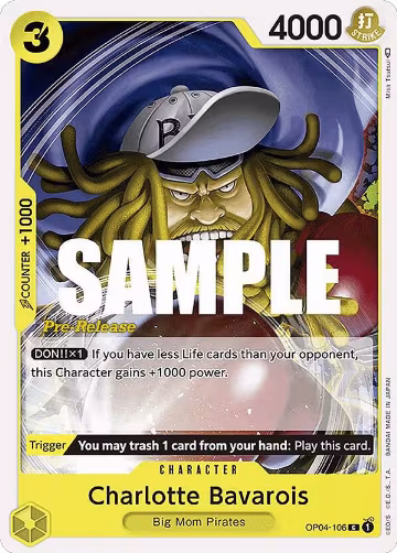 Charlotte Bavarois (OP04-106), Kingdoms of Intrigue Pre-Release Cards — One Piece card price