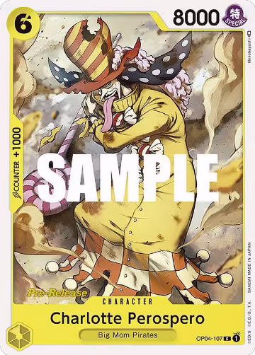 Charlotte Perospero (OP04-107), Kingdoms of Intrigue Pre-Release Cards — One Piece card price