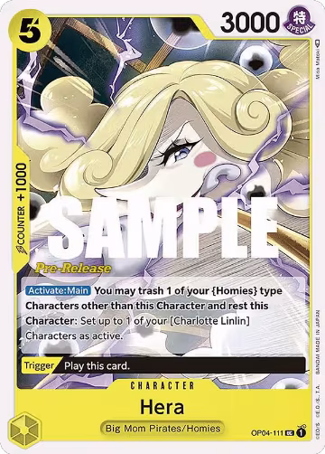 Hera (OP04-111), Kingdoms of Intrigue Pre-Release Cards — One Piece card price