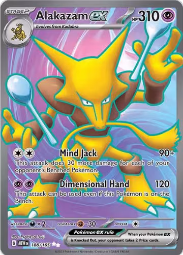 Alakazam ex - 188/165 (188/165), Scarlet & Violet 151 — Pokémon card price