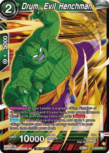 Drum, Evil Henchman (Championship Selection Pack 2023 Vol.3) (P-543), Tournament Promotion Cards — DB Super card price