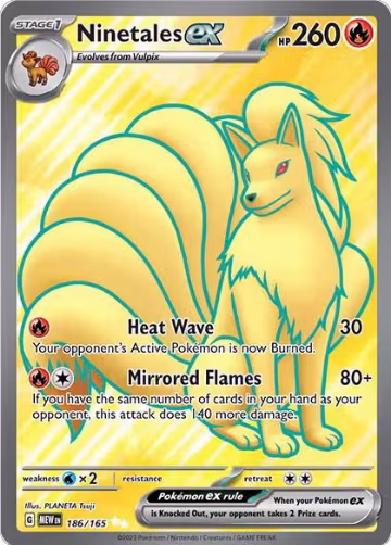 Ninetales ex - 186/165 (186/165), Scarlet & Violet 151 — Pokémon card price