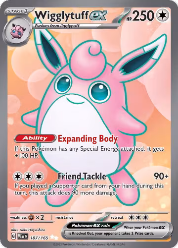 Wigglytuff ex - 187/165 (187/165), Scarlet & Violet 151 — Pokémon card price