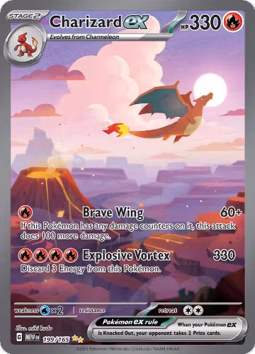 Charizard ex - 199/165 (199/165), Scarlet & Violet 151 — Pokémon card price