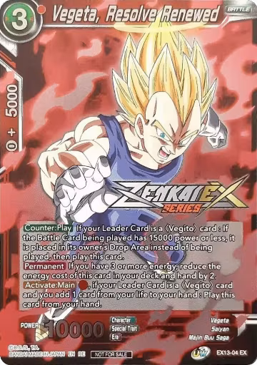 Vegeta, Resolve Renewed (Event Pack 13) (EX13-04), Tournament Promotion Cards — DB Super card price