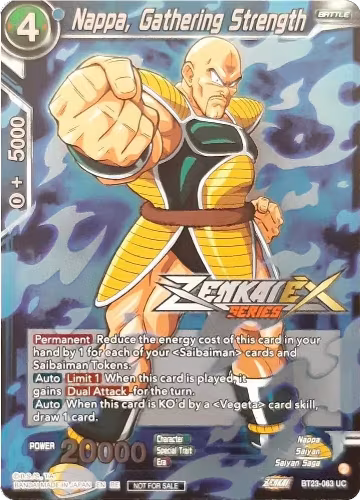 Nappa, Gathering Strength (Event Pack 13) (BT23-063), Tournament Promotion Cards — DB Super card price