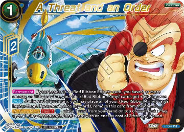 A Threat and an Order (Championship Z Extra Card Pack 2023) (P-547), Tournament Promotion Cards — DB Super card price