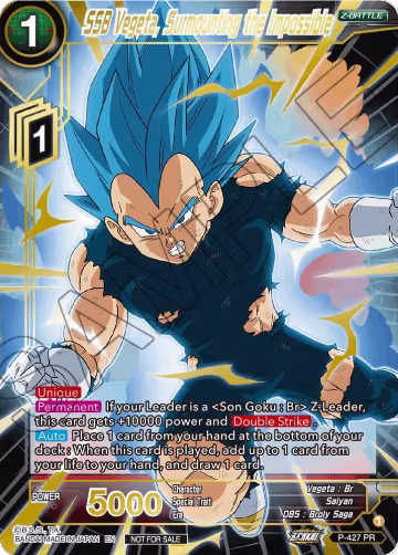 SSB Vegeta, Surmounting the Impossible (Alt. Art Card Set 2023 Vol. 3) (P-427), Tournament Promotion Cards — DB Super card price
