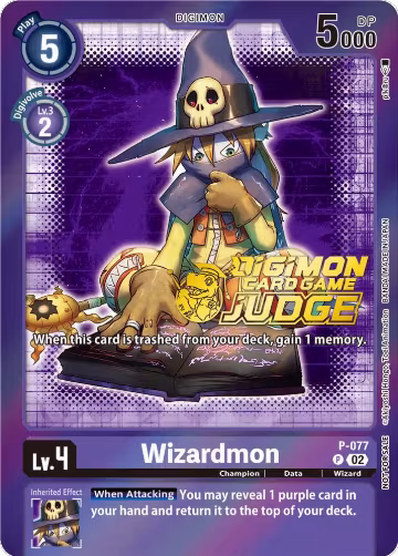Wizardmon - P-077 (Judge Pack 4) (P-077 P), Digimon Promotion Cards — Digimon card price