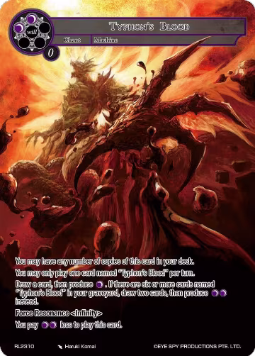 Typhon's Blood (RL2310), Promo Cards — Force of Will card price
