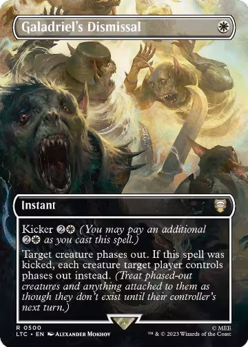 Galadriel's Dismissal (Borderless) (500), Commander: The Lord of the Rings: Tales of Middle-earth — Magic card price
