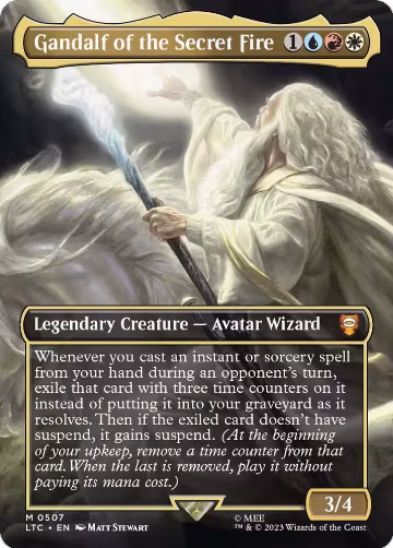Gandalf of the Secret Fire (Borderless) (507), Commander: The Lord of the Rings: Tales of Middle-earth — Magic card price