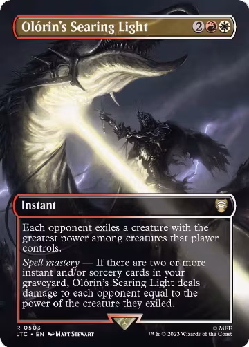 Olorin's Searing Light (Borderless) (503), Commander: The Lord of the Rings: Tales of Middle-earth — Magic card price