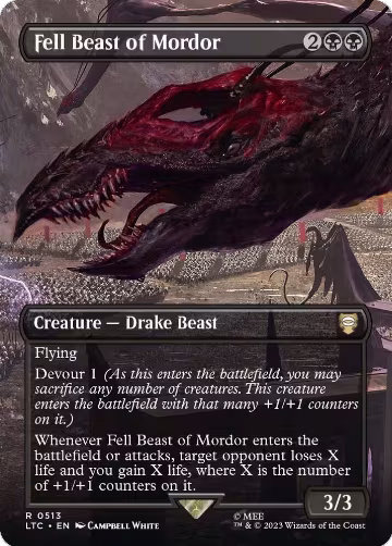 Fell Beast of Mordor (Borderless) (513), Commander: The Lord of the Rings: Tales of Middle-earth — Magic card price