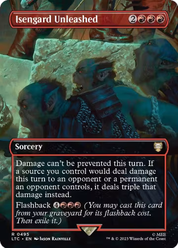 Isengard Unleashed (Borderless) (495), Commander: The Lord of the Rings: Tales of Middle-earth — Magic card price