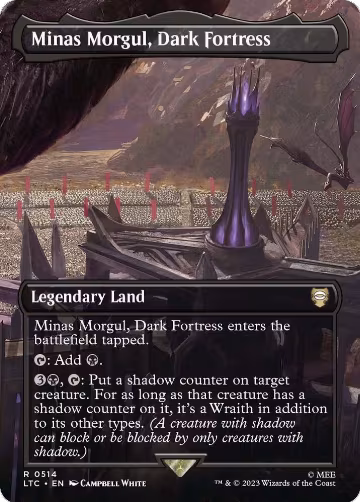 Minas Morgul, Dark Fortress (Borderless) (514), Commander: The Lord of the Rings: Tales of Middle-earth — Magic card price