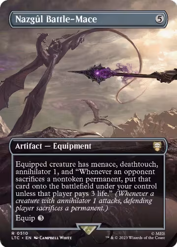 Nazgul Battle-Mace (Borderless) (510), Commander: The Lord of the Rings: Tales of Middle-earth — Magic card price
