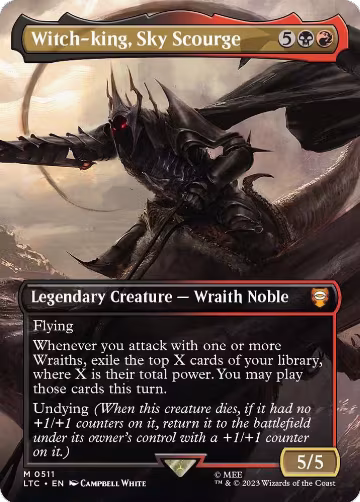 Witch-king, Sky Scourge (Borderless) (511), Commander: The Lord of the Rings: Tales of Middle-earth — Magic card price