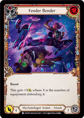Fender Bender (Red) (EVO210), Bright Lights — Flesh & Blood card price