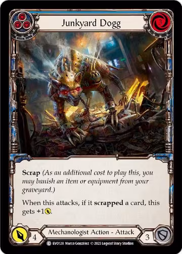 Junkyard Dogg (Blue) (EVO128), Bright Lights — Flesh & Blood card price