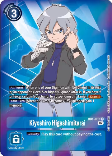 Kiyoshiro Higashimitarai (Resurgence Booster Box Promotion Pack) (RB1-033 R), Resurgence Booster — Digimon card price