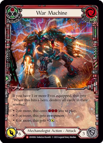 War Machine (Extended Art) (EVO056), Bright Lights — Flesh & Blood card price