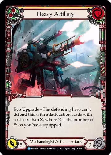 Heavy Artillery (Yellow) (EVO062), Bright Lights — Flesh & Blood card price