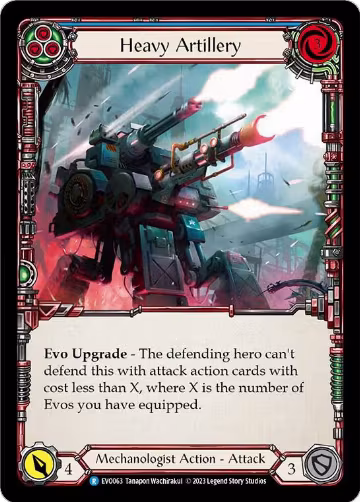 Heavy Artillery (Blue) (EVO063), Bright Lights — Flesh & Blood card price