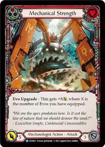 Mechanical Strength (Red) (EVO067), Bright Lights — Flesh & Blood card price