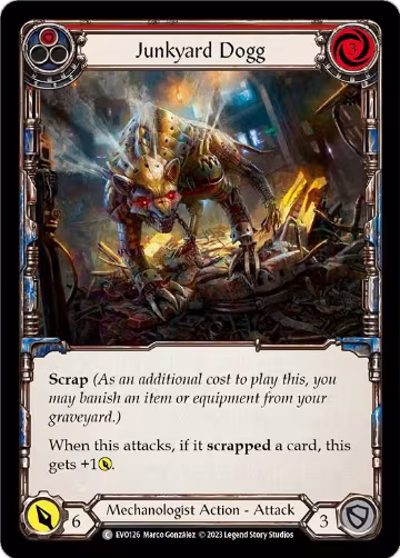 Junkyard Dogg (Red) (EVO126), Bright Lights — Flesh & Blood card price