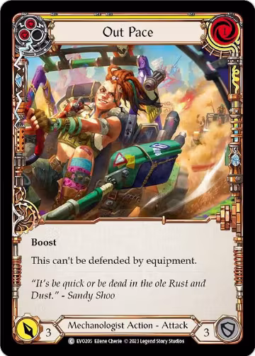 Out Pace (Yellow) (EVO205), Bright Lights — Flesh & Blood card price