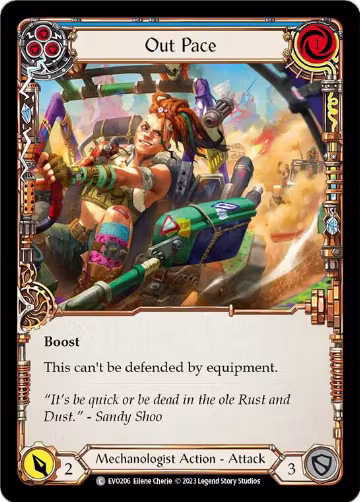 Out Pace (Blue) (EVO206), Bright Lights — Flesh & Blood card price