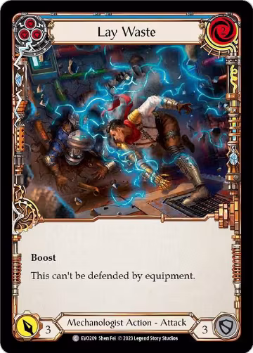 Lay Waste (Blue) (EVO209), Bright Lights — Flesh & Blood card price