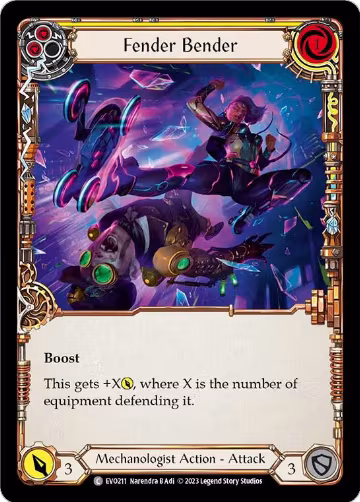 Fender Bender (Yellow) (EVO211), Bright Lights — Flesh & Blood card price
