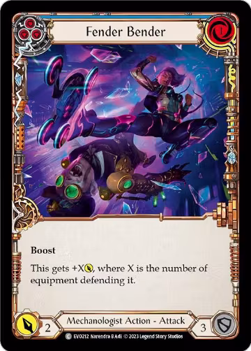 Fender Bender (Blue) (EVO212), Bright Lights — Flesh & Blood card price