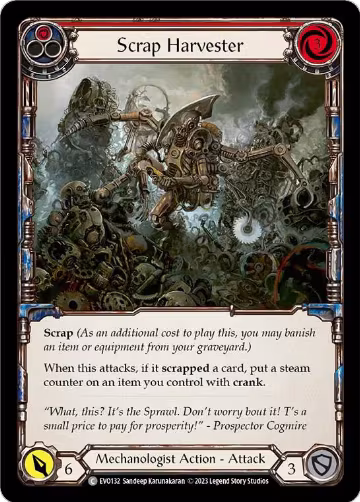 Scrap Harvester (Red) (EVO132), Bright Lights — Flesh & Blood card price
