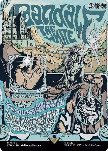 Gandalf the White (Borderless Poster) (732), Universes Beyond: The Lord of the Rings: Tales of Middle-earth — Magic card price