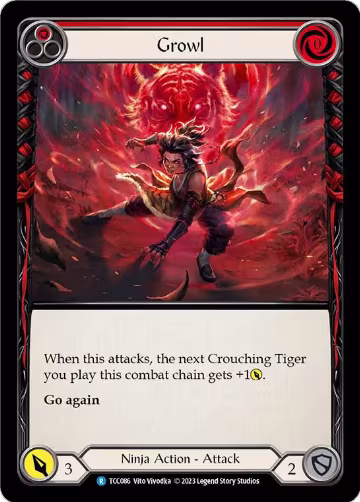 Growl (Red) (TCC086) — card price