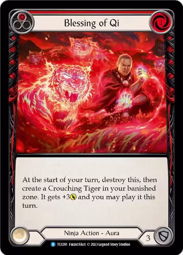 Blessing of Qi (Red) (TCC091), Round the Table: TCCxLSS — Flesh & Blood card price