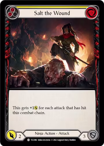 Salt the Wound (Yellow) (TCC096), Round the Table: TCCxLSS — Flesh & Blood card price